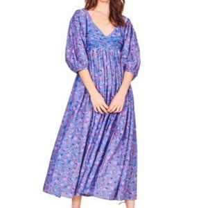 LoveShackFancy Purple Floral Dress